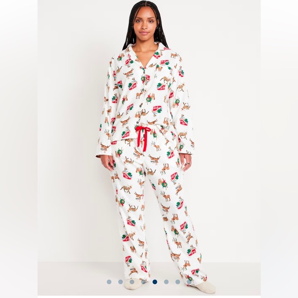 Old Navy Other - 🆕 2PC Set Old Navy Women's Flannel Pajama PJ Sleep Set Reindeers 3X